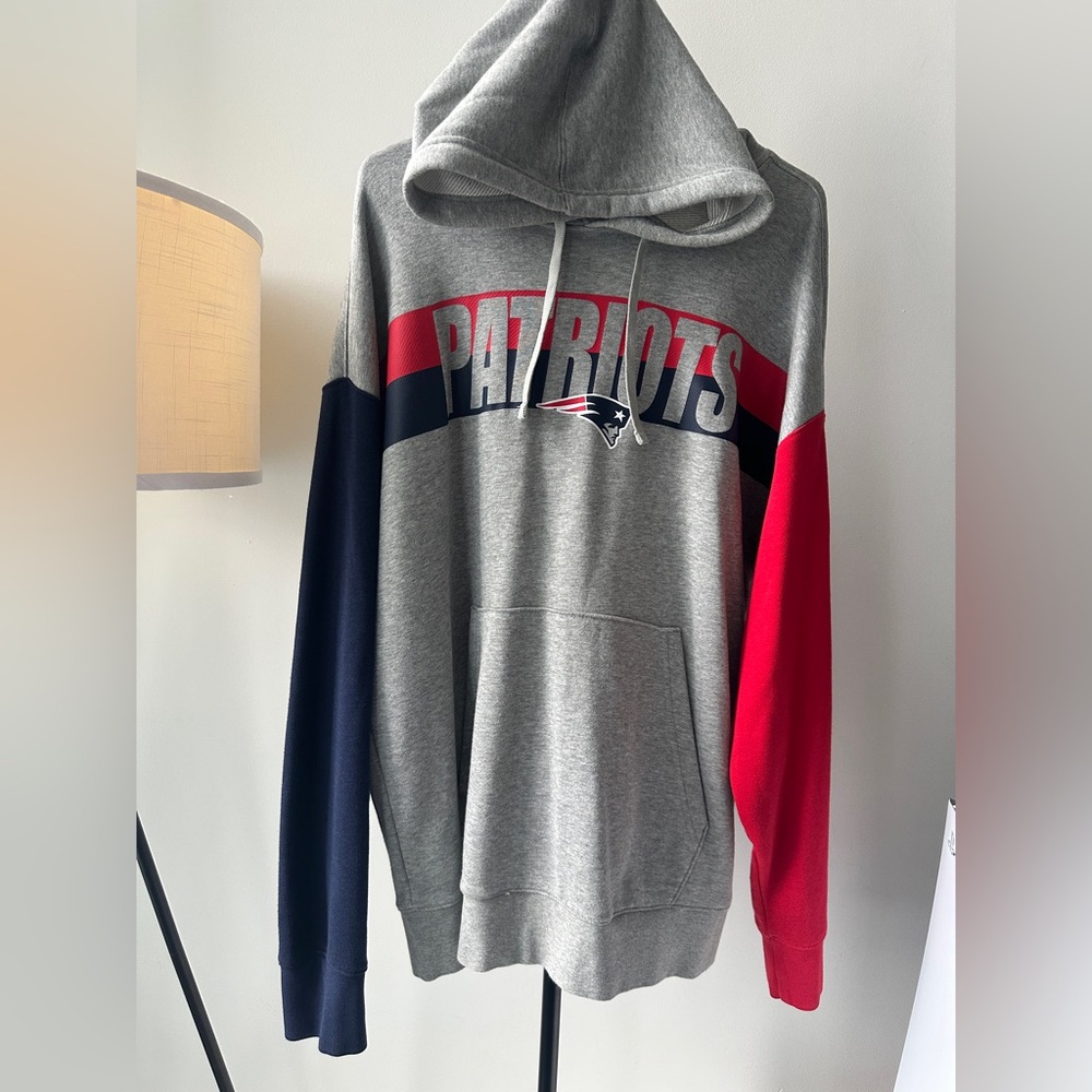 Nike New England Patriots Hoodie Mens Size L Gray Athletic Perfomance
